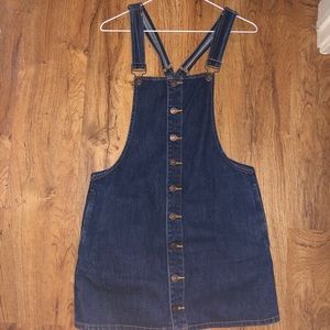 Denim overall dress